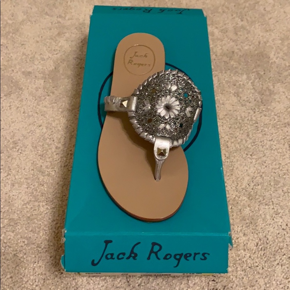 NWT jack Rogers Georgica sparkle sandals 6
